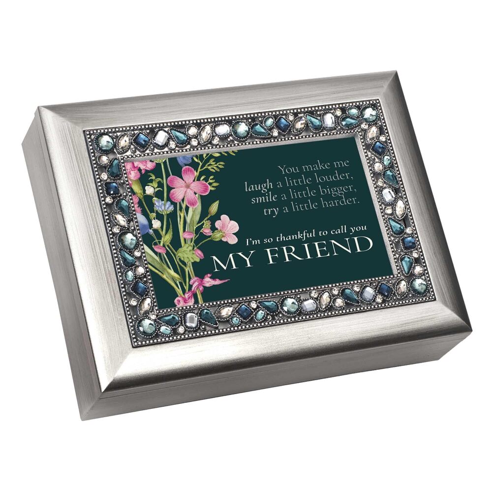 8828 Musical Trinket Photo Jewelry Box Plays Tune You Light Up My Life 6 x